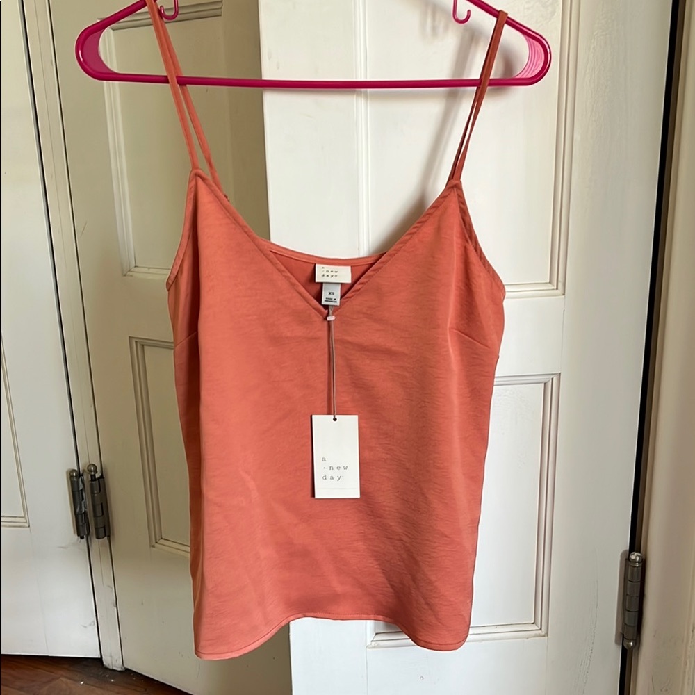 A New Day Orange Ribbed Sleeveless Camisole